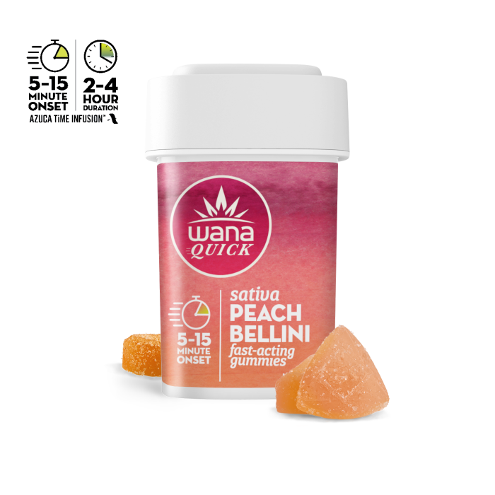 Photograph of product: Peach Bellini | Fast Acting | 5mg/20ct Gummies