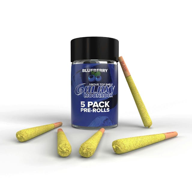 Photograph of product: Blueberry | .5g x 5 moonrock Pre-Rolls - 