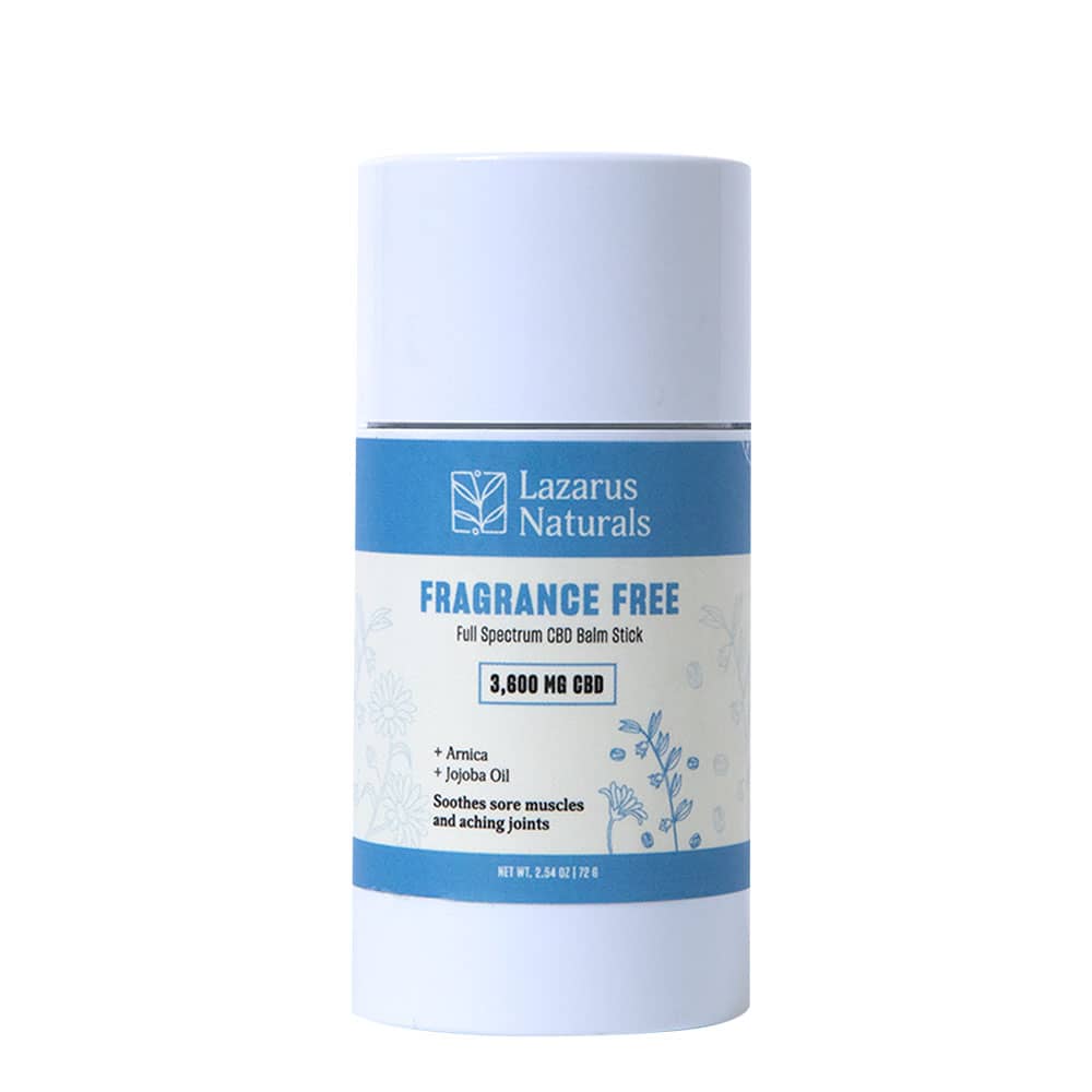 Photograph of Product: Lazarus Naturals - CBD Balm Stick - Fragrance Free - (72g (3600mg) - balm