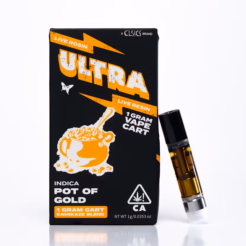 Photograph of product: Ultra - Pot of Gold - Live Rosin & Live Resin Cartridge