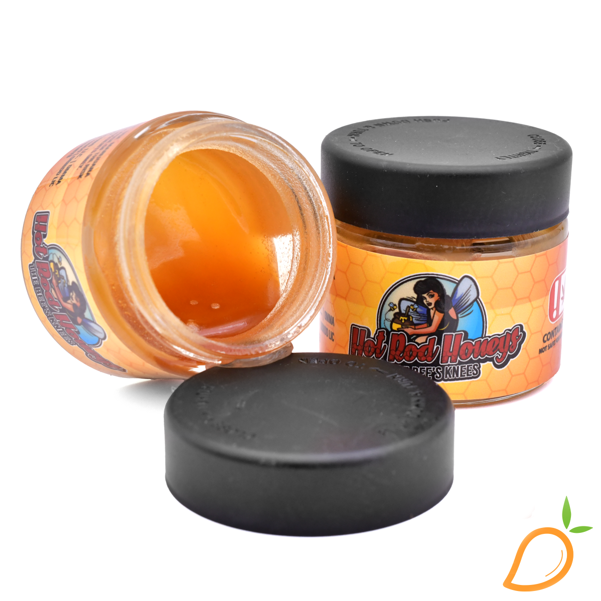 Photograph of product: 28g Rainbow Sizzle Cured Resin Baller Jar Hot Rod Honey