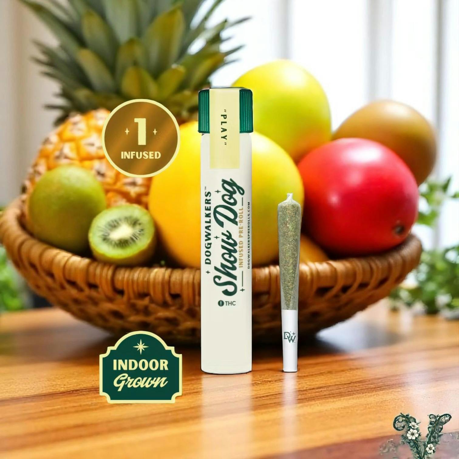 Photograph of product: CHERRY MAUI WOWIE (SHOW DOGS) - 1.0G - INFUSED SINGLE - PREROLLS (PLAY)