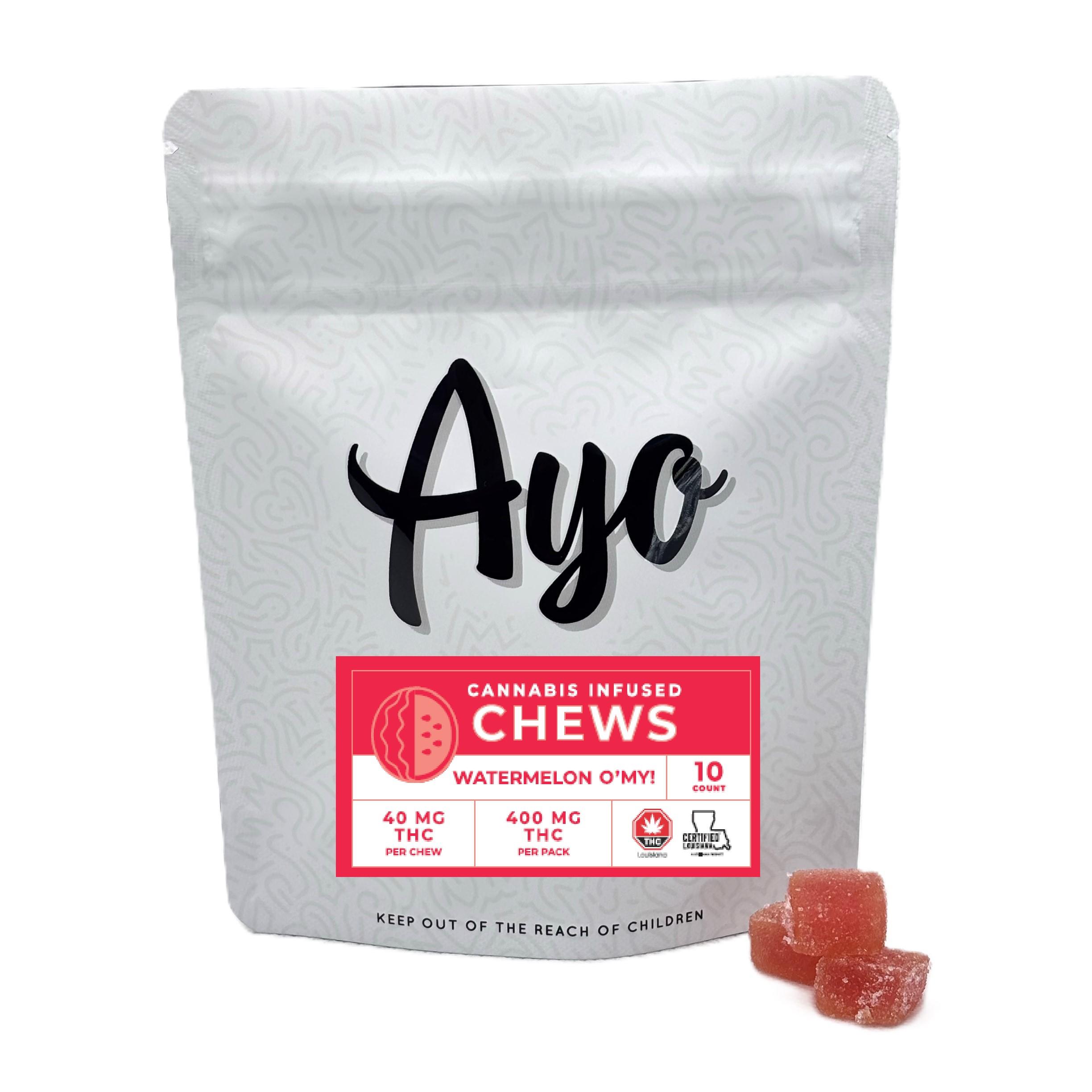 Photograph of product: WATERMELON O'MY! | CHEW | 10 PACK | 40MG