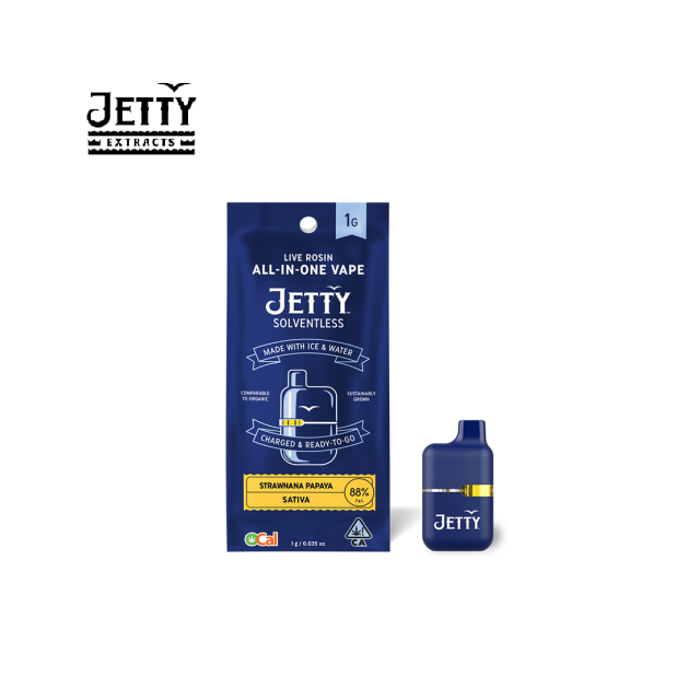 Photograph of product: STRAWNANA PAPAYA 1G SOLVENTLESS ALL IN ONE