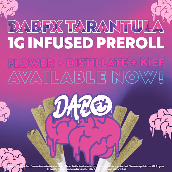 Photograph of product: Mango Rush (H) - 1g Infused Pre Roll - DabFX