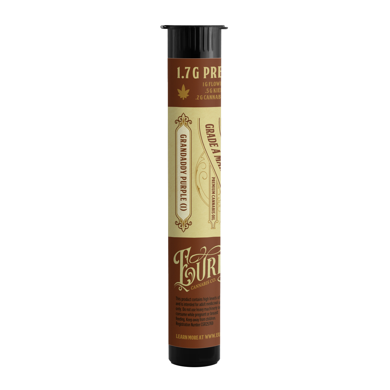 Photograph of product: Eureka Infused Preroll - Grandaddy Purple (I)