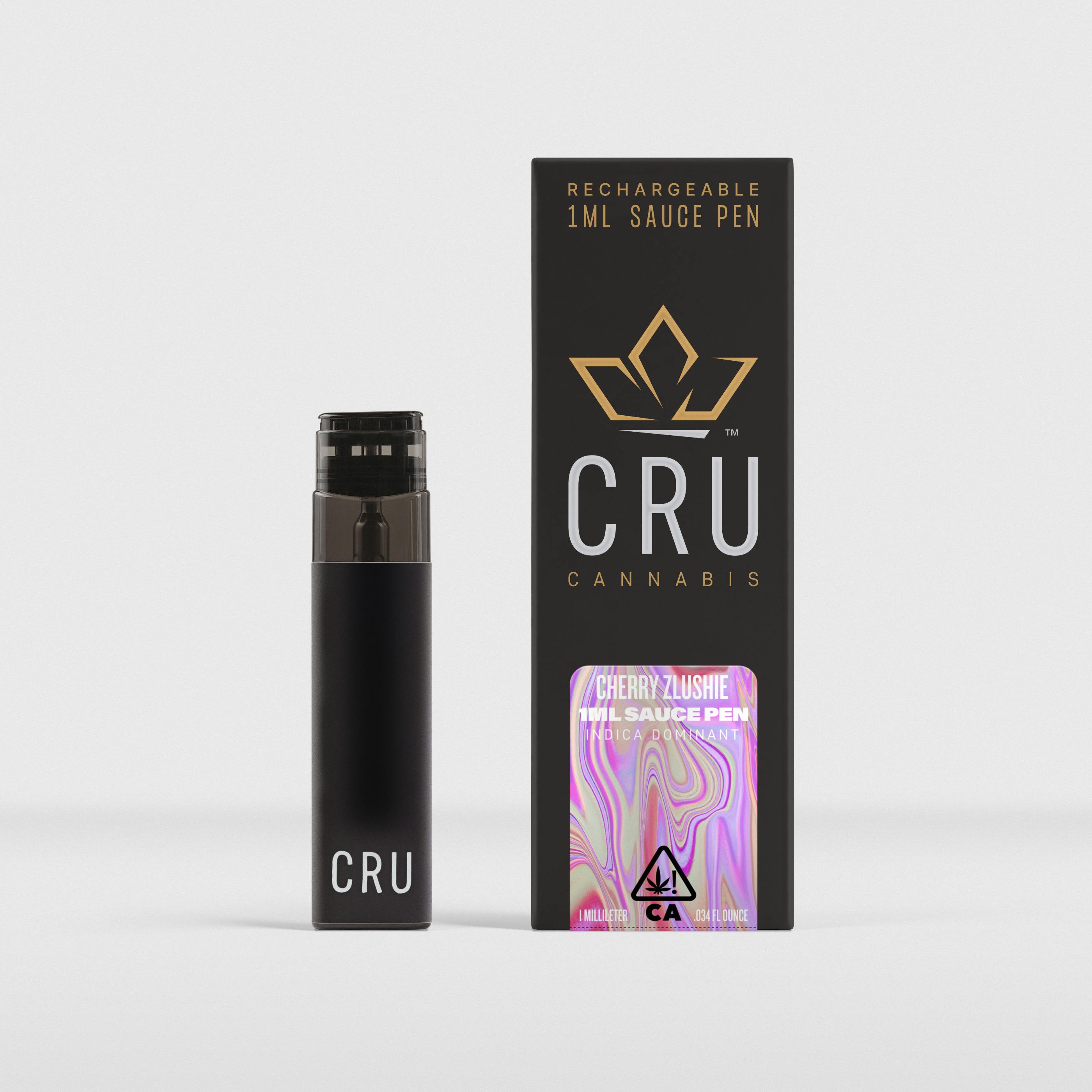 Photograph of product: CRU | Vape | Oui'd | Cherry Slushie | Live Resin