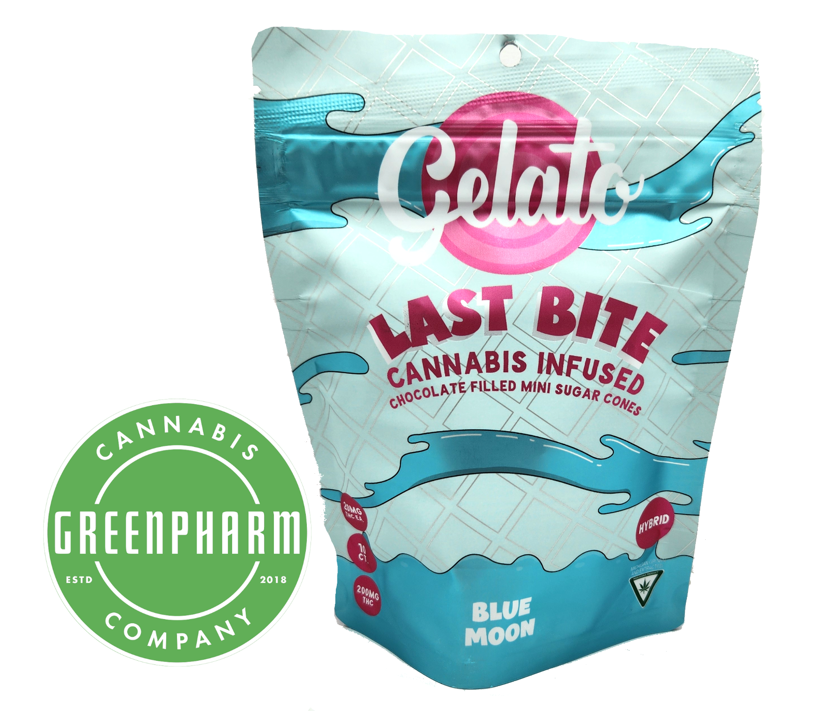 Photograph of product: Edible | Gelato | Black Cherry Cheesecake Last Bite Cones | 200mg