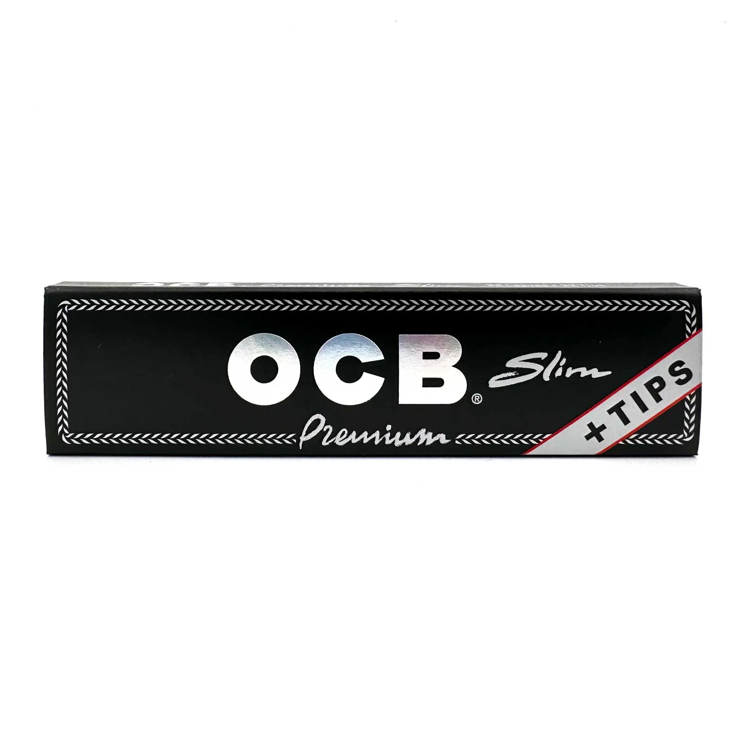 Photograph of product: OCB SLIM PREMIUM ROLLING PAPERS PLUS TIPS