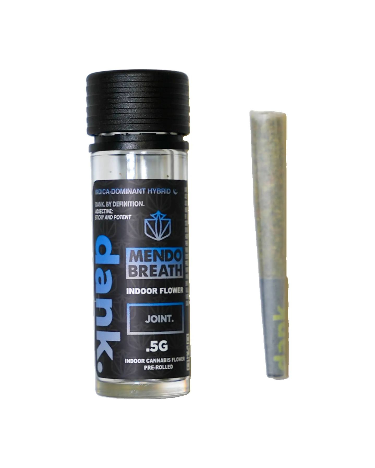 Photograph of product: Dank | Mendo Breath | Indoor Flower Pre-Roll 0.5g