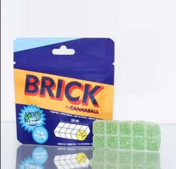 Photograph of product: CANNABALS BRICK | Gummies | 1pk | Oui'd | Blue Raspberry | Fast Acting | 100mg
