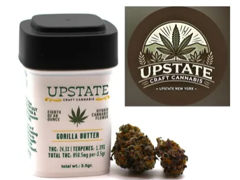 Photograph of Product: Gorilla Butter Flower | Hybrid | Upstate Craft Cannabis - 3.5g