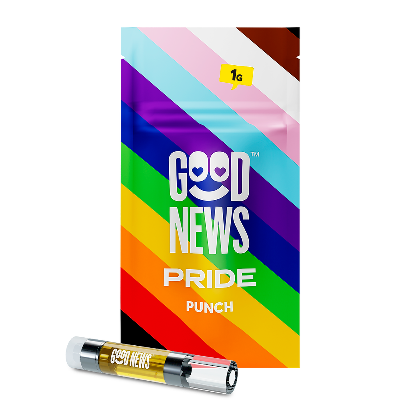 Photograph of product: Good News Pride - Tropical Punch - (H) 1g Distillate Vape