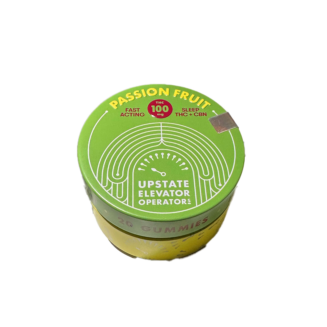 Photograph of product: Passion Fruit Gummies | 100mg 1:1 TH-oui:CBN | Upstate Elevator