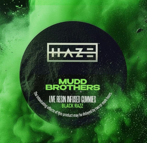 Photograph of product: Haze X Mudd Brothers Black Razz Live Resin Gummies 10pk