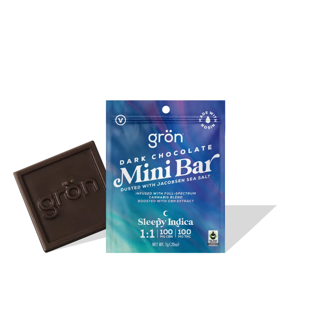 Photograph of product: Grn | Sleepy Sea Salt Dark Chocolate Mini | 100mg