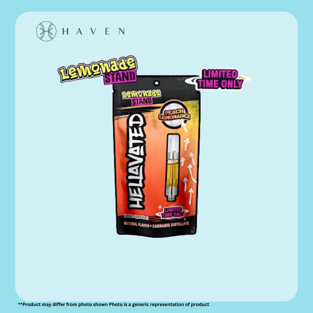 Photograph of product: 1g Peach Lemonadez (Distillate Cart) | Hellavated