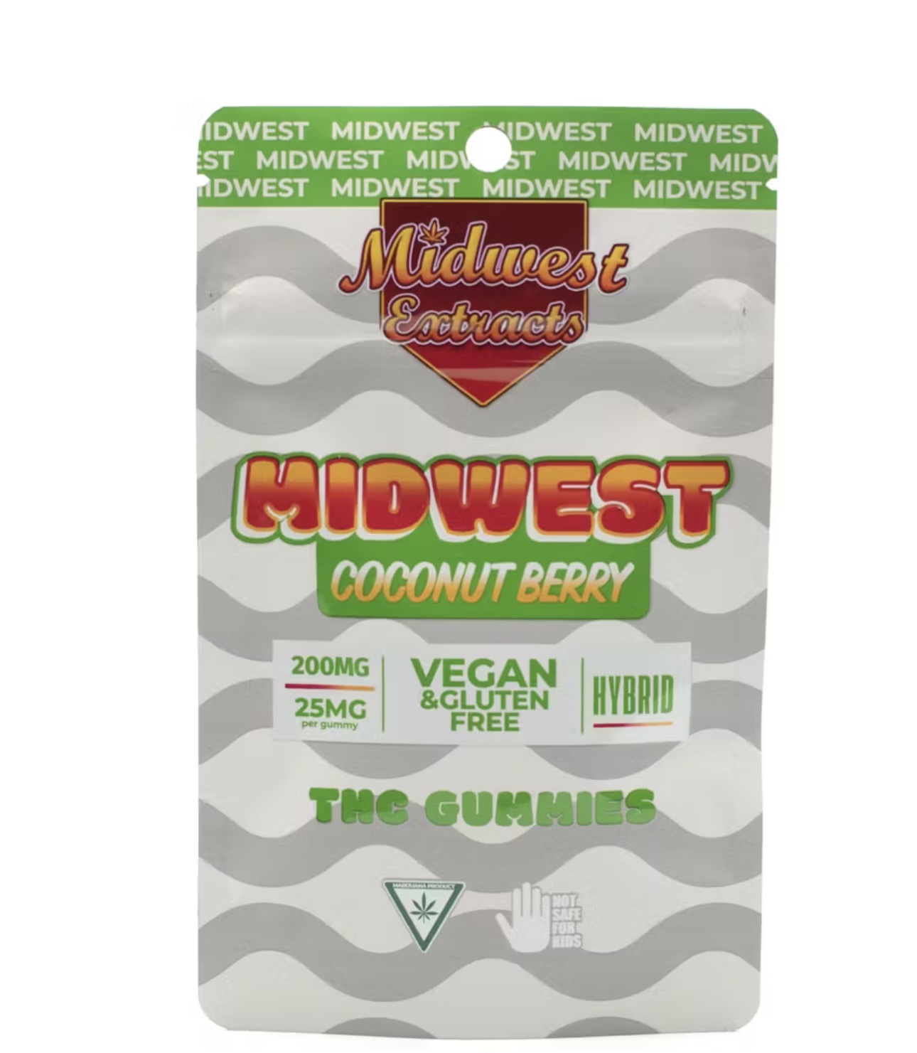 Photograph of product: Midwest: Coconut Berry 200MG Gummies
