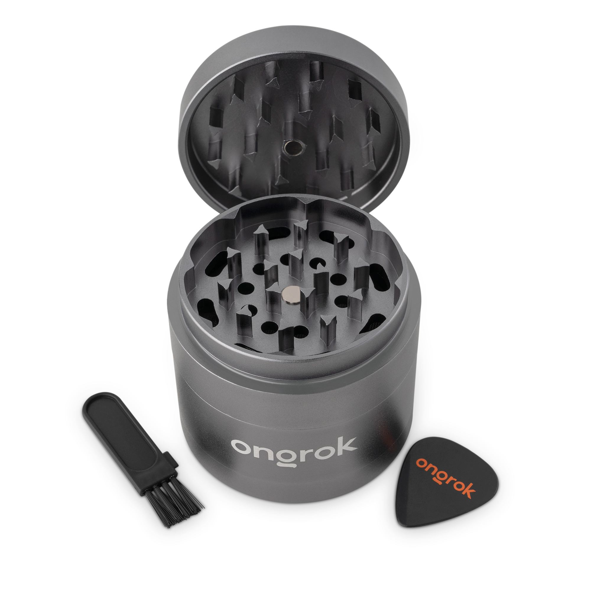 Photograph of product: 4pc EZ Open Grinder | Gun Metal
