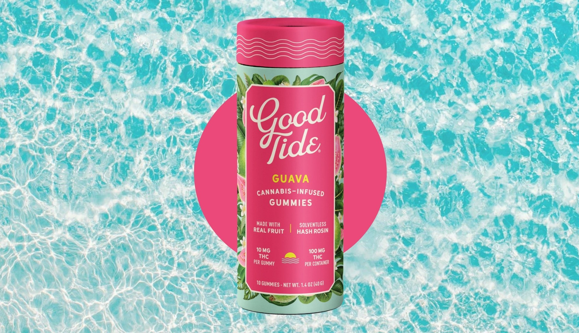 Photograph of product: Good Tide 100mg Rosin Gummies]Guava