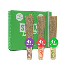 Photograph of product: STICKS | PRE-ROLL 12-PACK | BLACK PATRONUS / GRAPERICOT / KOALA | 6G