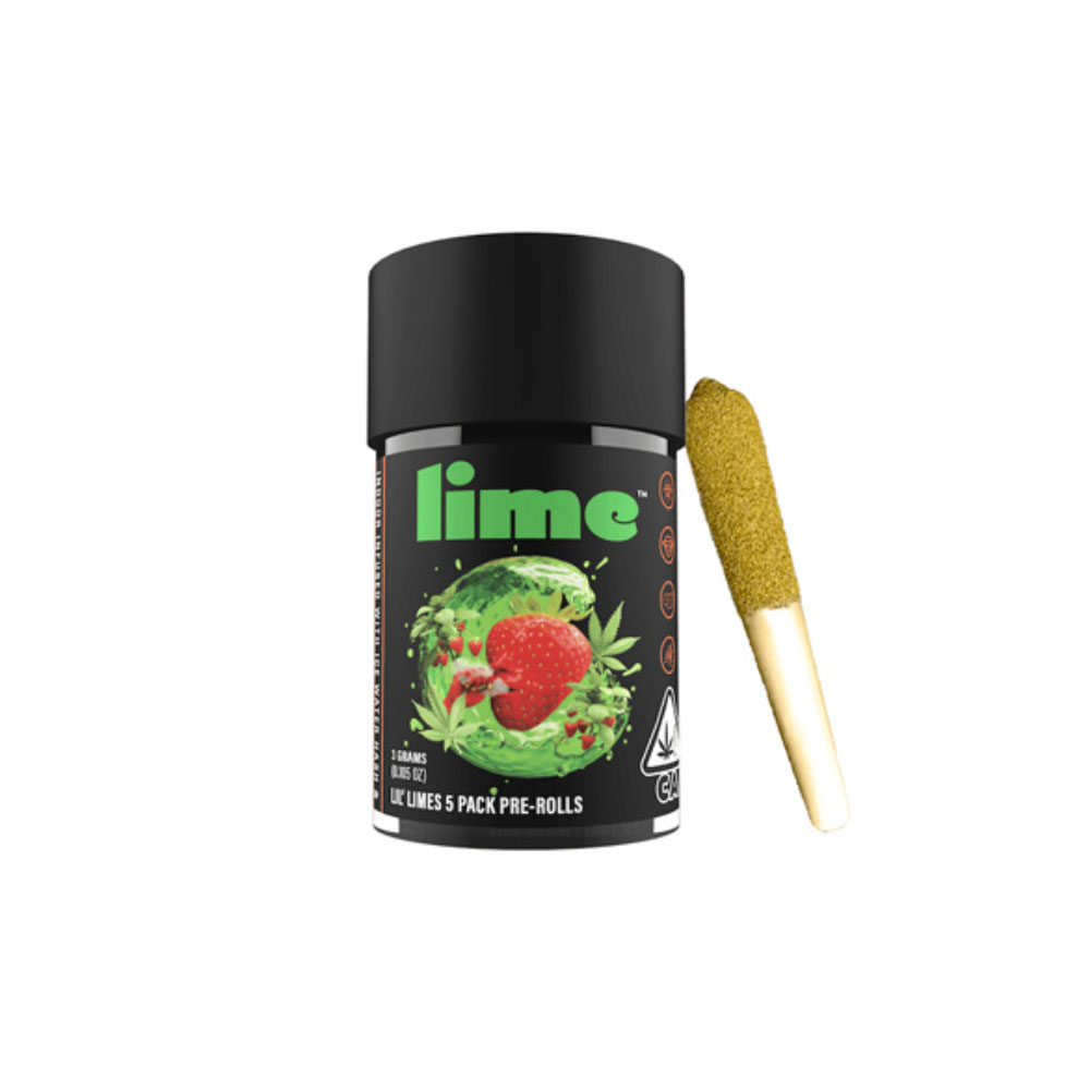 Photograph of product: Lime - Maui Wowie - .6g 5pack Infused Prerolls Oui'd