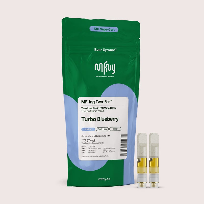 Photograph of product: Turbo Blueberry Live Resin 510 Cart Two-Fer | .5g | 2pk