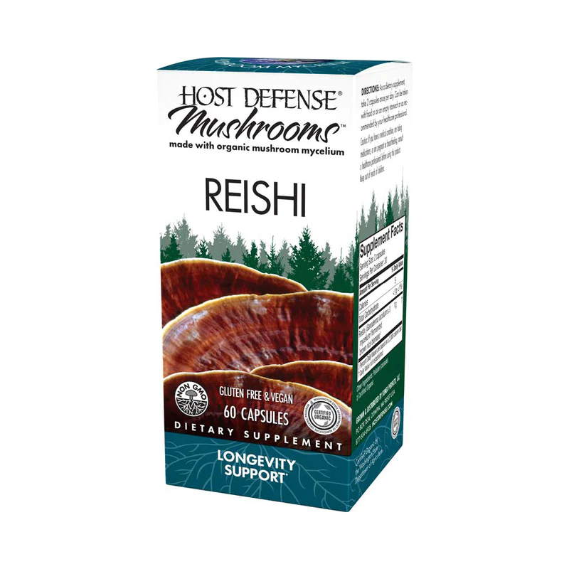Photograph of product: Host Defense Mushrooms Reishi Capsules 60ct