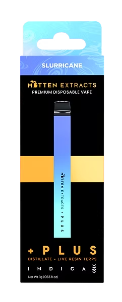 Photograph of product: MITTEN EXTRACTS | SLURRICANE | Oui'd | DISPOSABLE VAPE | 1G | REC