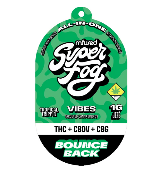 Photograph of product: Bounce Back CBG + CBDV Vibes Jefe Disposable | 1g