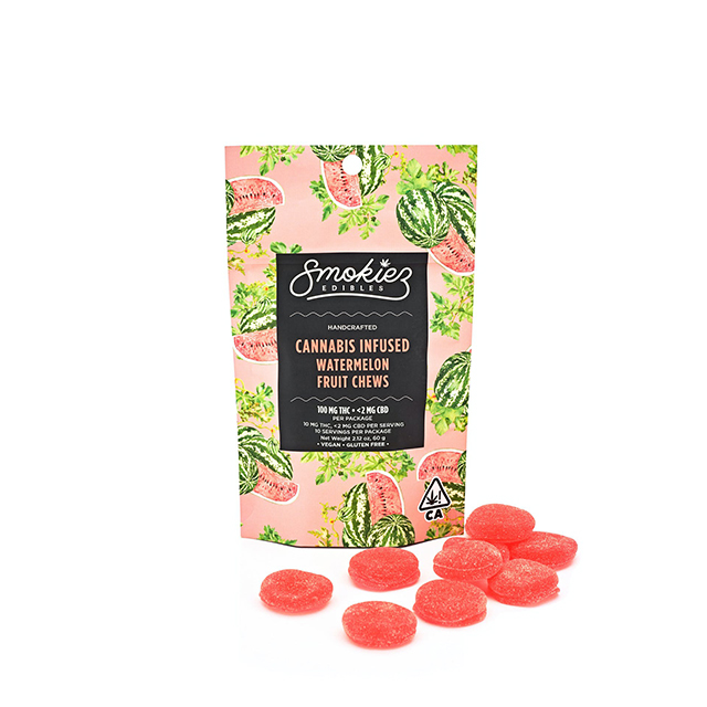 Photograph of product: WATERMELON 100MG GUMMIES