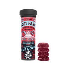 Photograph of product: Lost Farm - Dark Cherry - 100MG - Live Rosin Gummy
