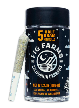Photograph of product: HOLY COW! .5G PREROLL 5 PACK - 2.5 G