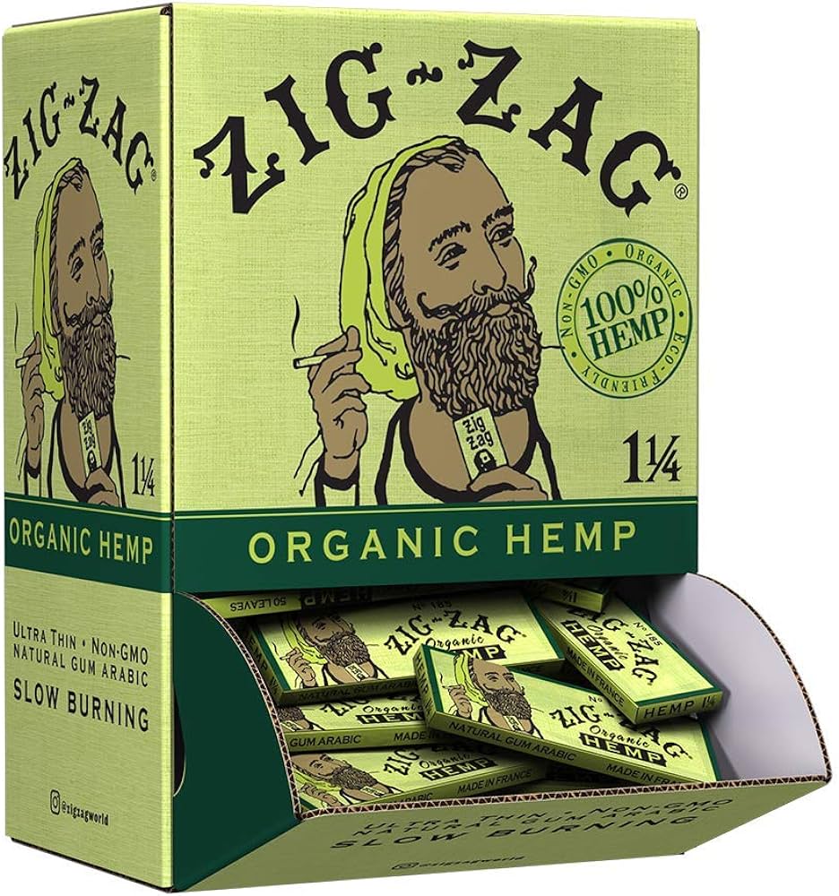 Photograph of product: Zig Zag Hemp Papers Organic Hemp 1 1/4 50pk