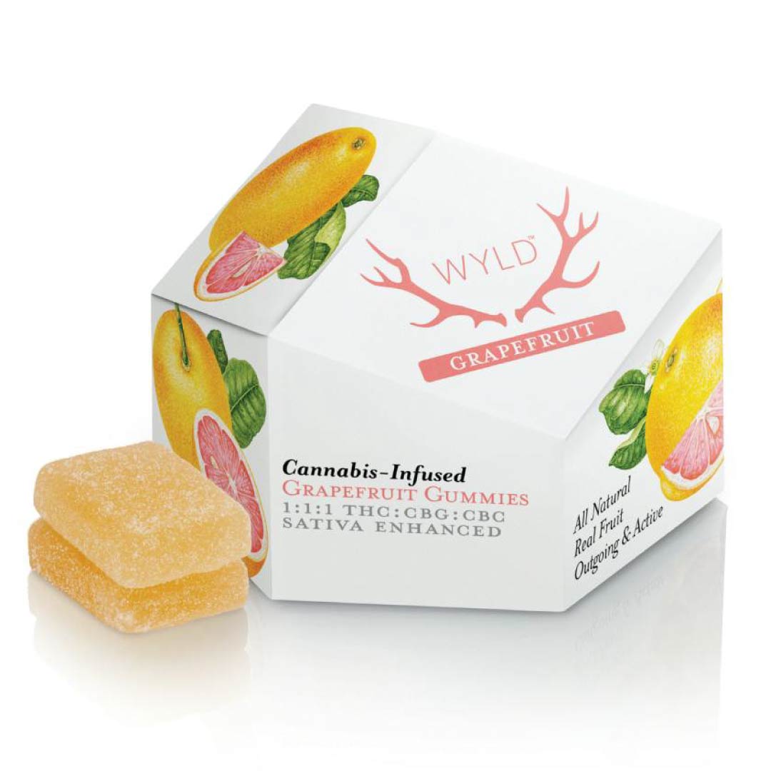 Photograph of product: GRAPEFRUIT GUMMIES 1:1:1 TH-oui:CBC:CBG 100MG