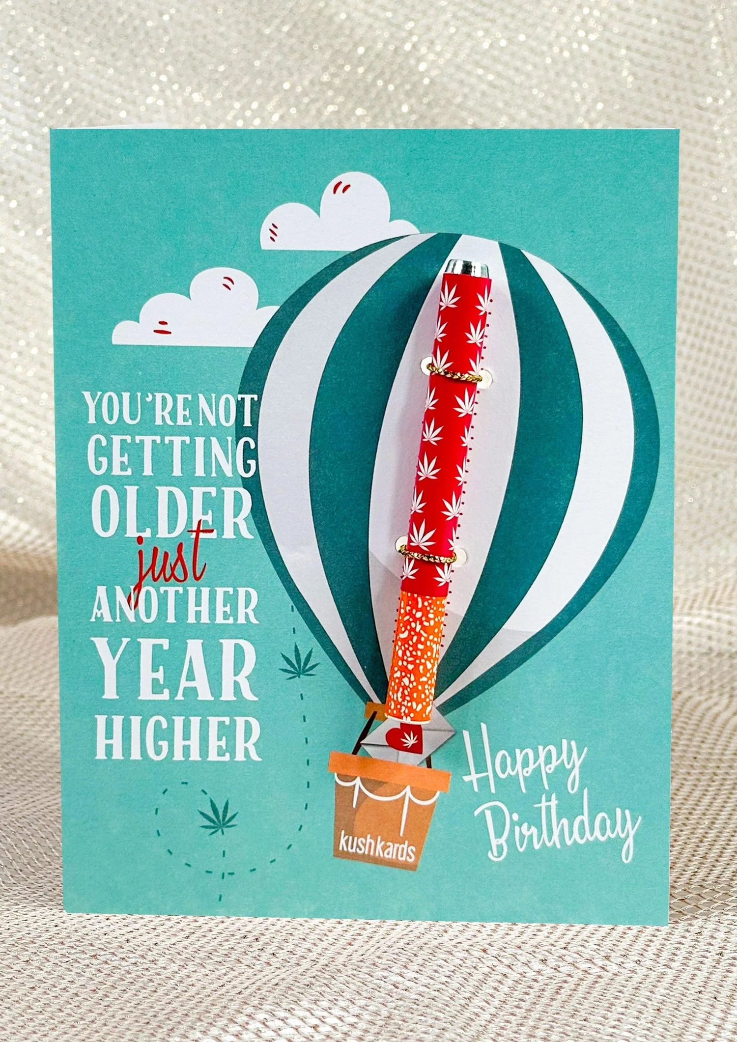 Photograph of product: Kush Kard Stoned to the Bone One Hitter Greeting Card