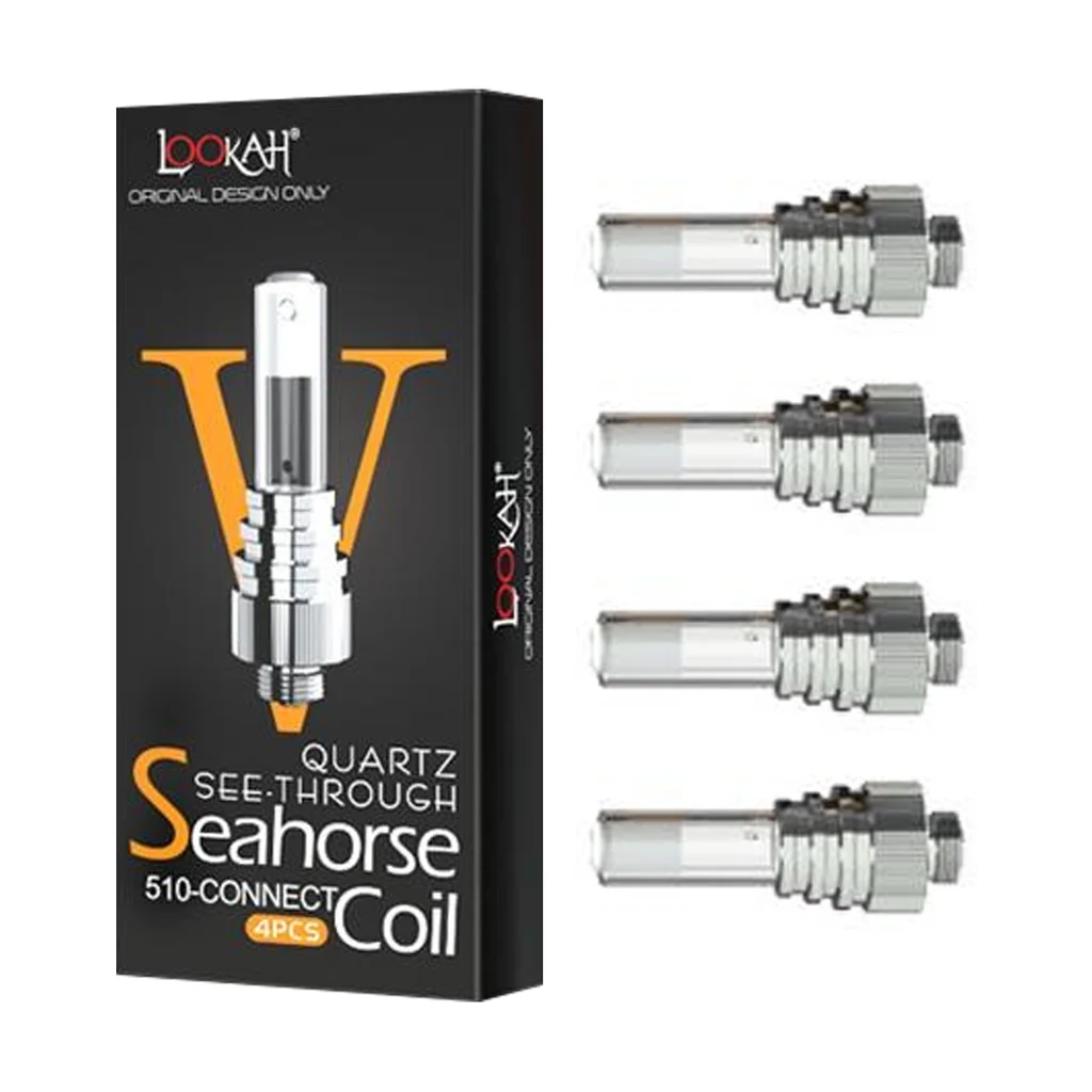 Photograph of product: LOOKAH Seahorse: Clear Quartz Coil 4Pk