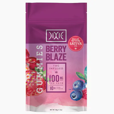 Photograph of product: Dixie | Gummies 100mg | S | Berry Blaze