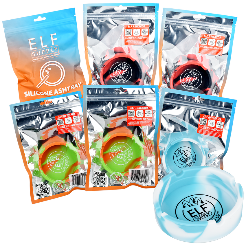 Photograph of product: ELF Supply Round Silicone Ashtray - 3.25"