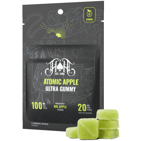 Photograph of product: Heavy Hitters Atomic Apple Ultra Gummy 20MG Per Piece/ 100MG per package