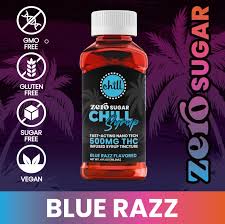 Photograph of product: CHILL MEDICATED | Edible | Syrup | Zero Sugar Blue Razz | 200mg