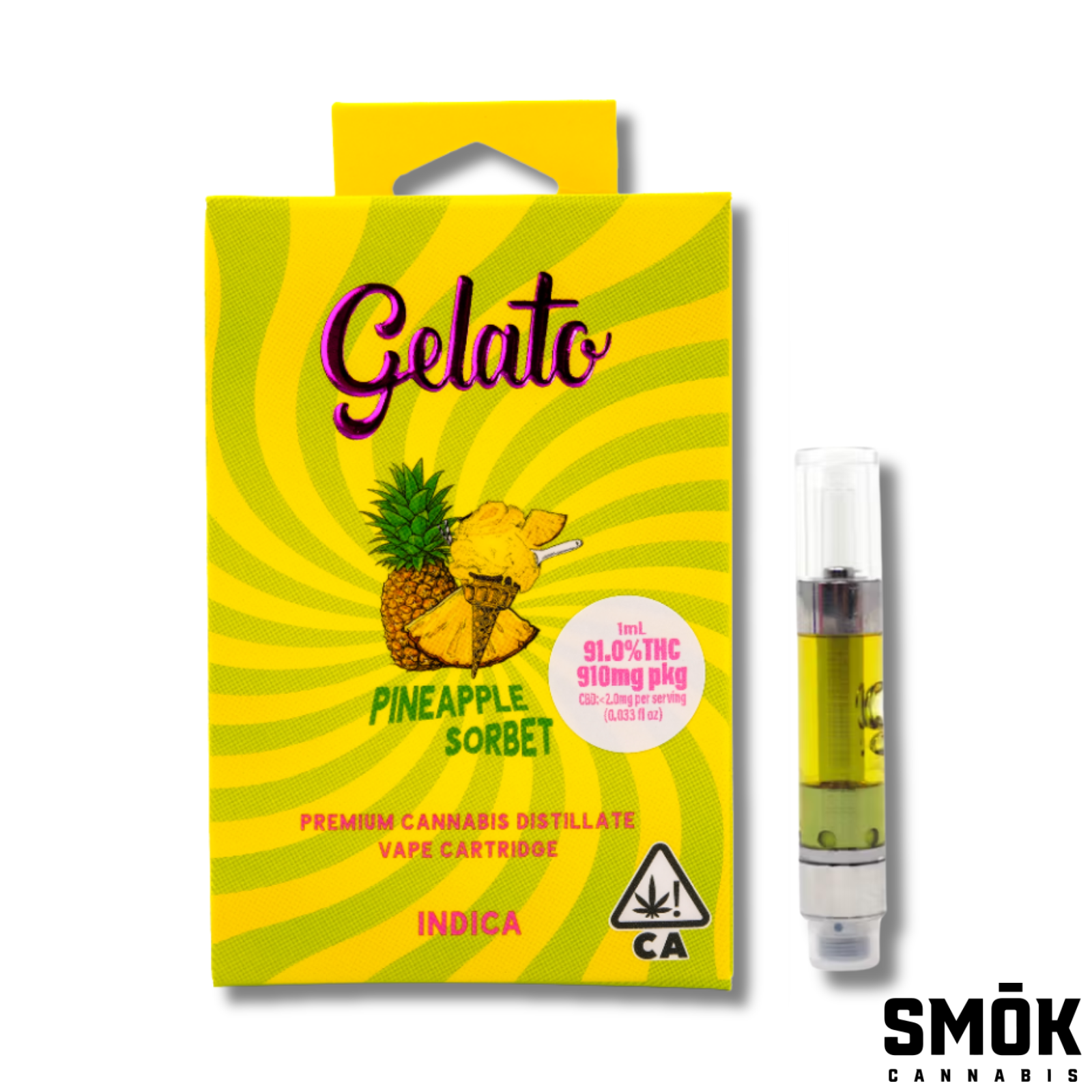 Photograph of product: Gelato Cart Pineapple Sorbet