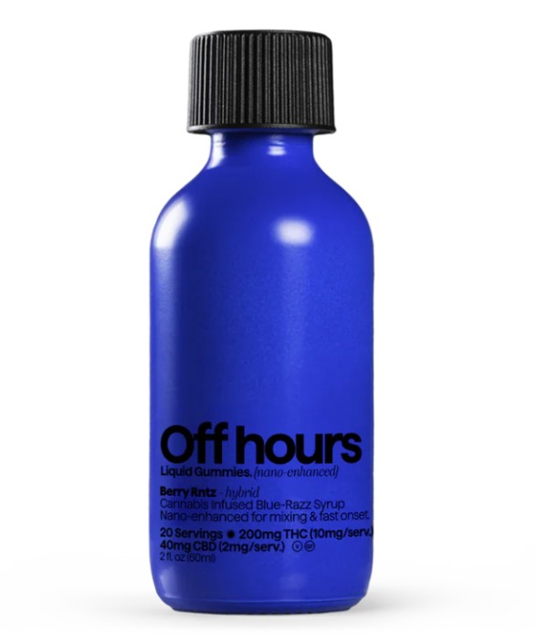 Photograph of product: Off Hours | Liquid Gummies Syrup | Berry Rntz | 200mg TH-oui 40mg CBD