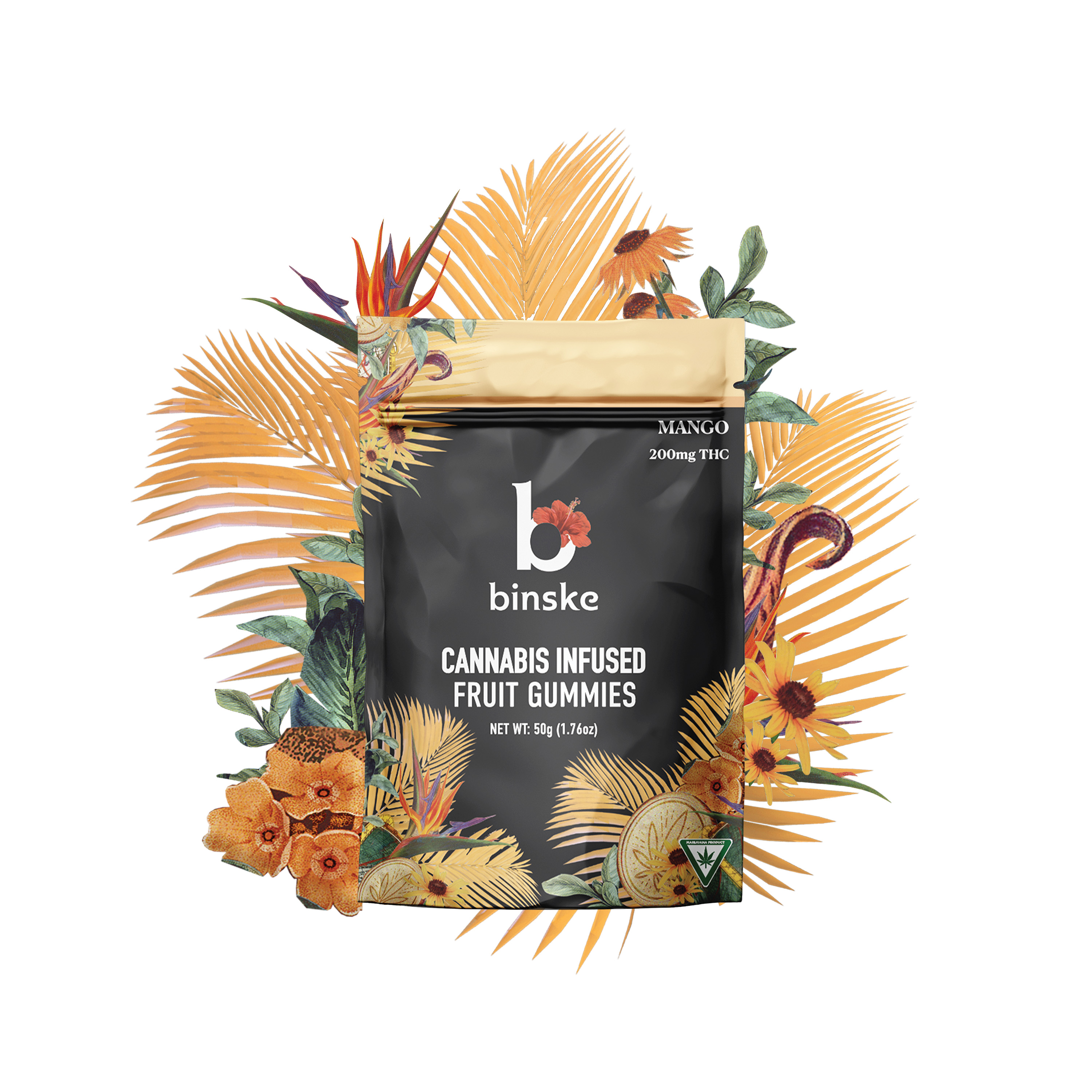 Photograph of product: BINSKE | Edible | Gummies | Mango | 200mg