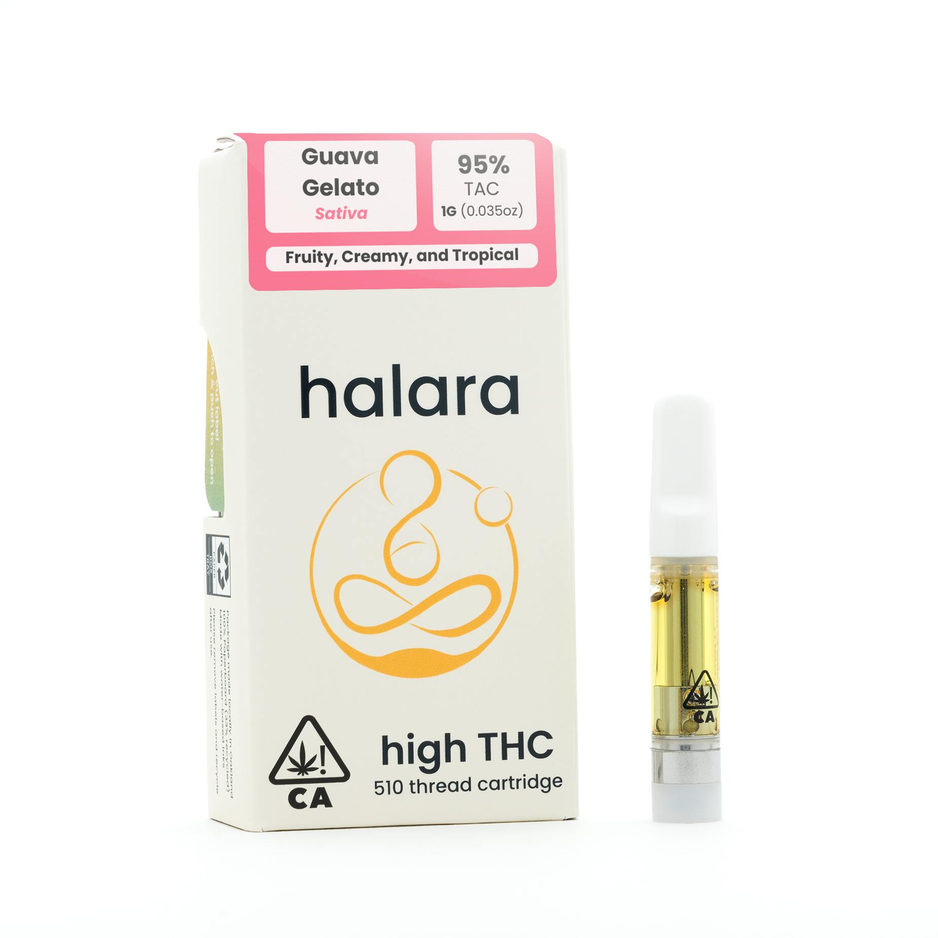 Photograph of product: Halara - Guava Gelato - Sativa - High THC Cartridge