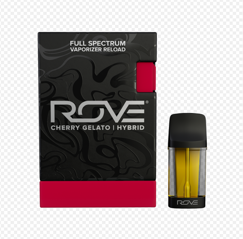 Photograph of product: ROVE 1G CHERRY GELATO LIVE RESIN DIAMONDS RELOAD CARTRIDGE