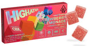 Photograph of product: Strawberry Lemonade Sour Gummies - 100mg