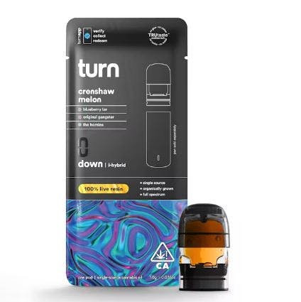 Photograph of product: Crenshaw Melon 'Turn Down' Live Resin Pod 1g - 