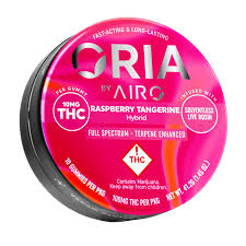 Photograph of product: ORIA Raspberry Tangerine Gummies 10mg x 10pk