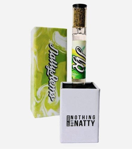 Photograph of product: Natty Rems | .25g Infused Chillum | Peach Crescendo x Lunar Haze (S)